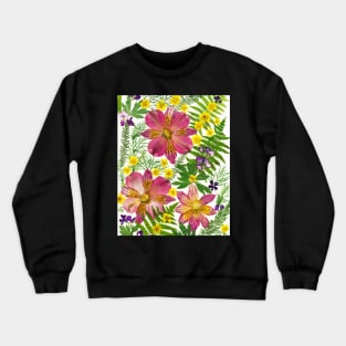 Floral Fantasy Art Print Pink Alstroemeria Botanical Poster Home Decor Wall Art Crewneck Sweatshirt